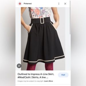 ModCloth Outlined to Impress skirt. Size 2x